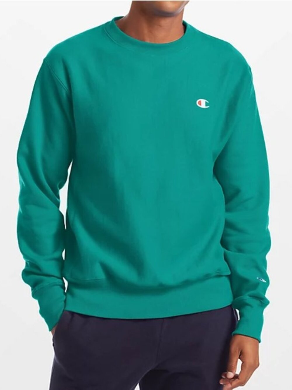 Champion Men's Reverse Weave Crewneck Sweatshirt - Green